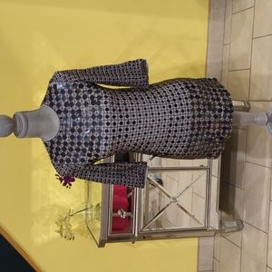 French Connection Beaded/Sequin Mini Long Sleeve Dress